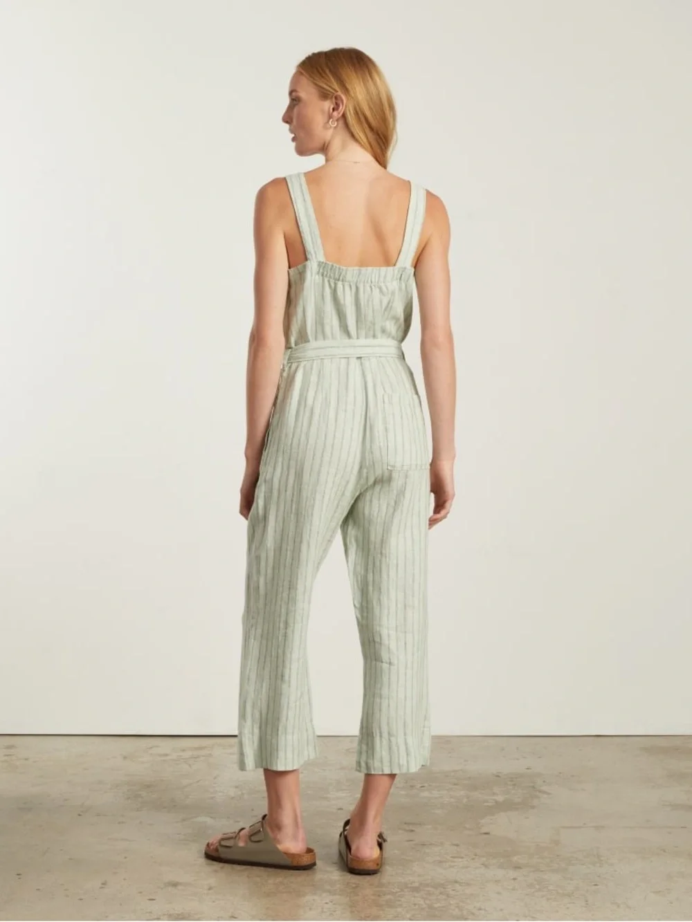 Everlane Linen Picnic Jumpsuit Seafoam